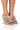 Front View Azalea Wang Remi Fur Wedge Sandal In Taupe