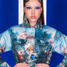 Front View Azalea Wang Renn Oversize Crop Jacket