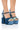 Front View Azalea Wang Rheya Chunky Sandal In Mixed Denim