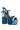 Back View Azalea Wang Rheya Chunky Sandal In Mixed Denim