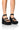 Front View Azalea Wang Rhiannon Chunky Platform Sandal In Black