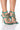 Front View Azalea Wang Rhinestone Cobra Stiletto Sandal In Green