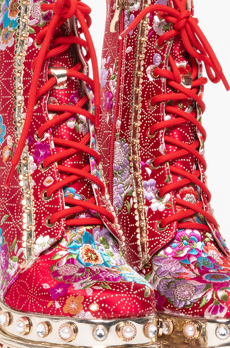 Extra View Azalea Wang Richie Rich Chunky Bootie In Red