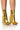 Front View Azalea Wang Rimini Gold Chain Novelty Heel Bootie