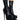 Front View Azalea Wang Rise To The Occasion Stiletto Bootie In Black Stretch