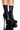 Front View Azalea Wang Rise To The Occasion Stiletto Bootie In Black Stretch