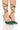 Front View Azalea Wang Riss Bling Lace Up Pump In Green