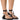 Front View Azalea Wang Rockford Tie Up Flat Sandal In Black