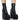 Front View Azalea Wang Rockwell Black Chunky Bootie