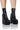 Front View Azalea Wang Rockwell Black Chunky Bootie