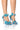 Front View Azalea Wang Romi Embellished Flower Sandal In Blue