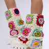 Front View Azalea Wang Romola Crochet Flat Boot