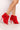 Side View Azalea Wang Rosa Flower Stiletto Bootie In Red