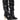 Front View Azalea Wang Rosier Black Novelty Heel Ruched Boot