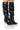 Front View Azalea Wang Rosier Black Novelty Heel Ruched Boot