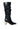 Side View Azalea Wang Rosier Black Novelty Heel Ruched Boot