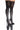 Front View Azalea Wang Roxy Rhinestone Thigh High Stiletto Boot In Black