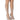 Front View Azalea Wang Roxy Rhinestone Thigh High Stiletto Boot In Nude