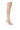 Side View Azalea Wang Roxy Rhinestone Thigh High Stiletto Boot In Nude