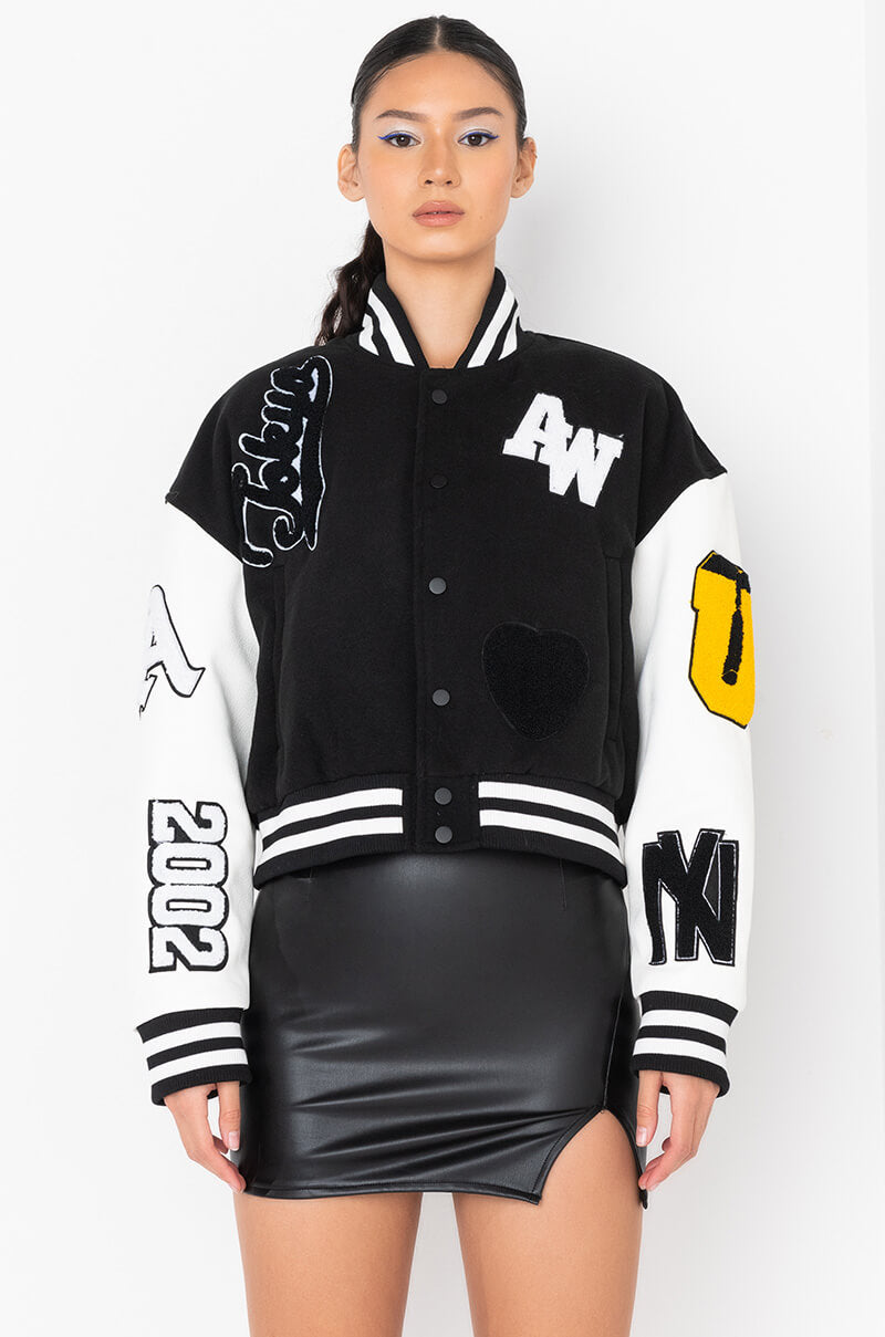 Back View Azalea Wang Ruela Varsity Jacket