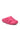 Back View Azalea Wang Rumble Rubber Flat Sandal In Pink