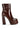 Side View Azalea Wang Run Away Chunky Bootie In Brown Croc