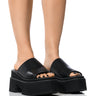 Front View Azalea Wang Safia Chunky Platform Mule In Black