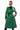 Front View Azalea Wang Sando Green Pleather Trench Coat With Zipper Trim