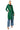 Front View Azalea Wang Sando Green Pleather Trench Coat With Zipper Trim