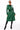 Detail View Azalea Wang Sando Green Pleather Trench Coat With Zipper Trim