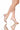 Side View Azalea Wang Saturday Night Mood Chunky Sandal In Nude