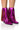 Front View Azalea Wang Scarlett Metallic Chunky Bootie In Fuchsia