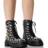 Front View Azalea Wang Scotchie Embellished Bootie In Black