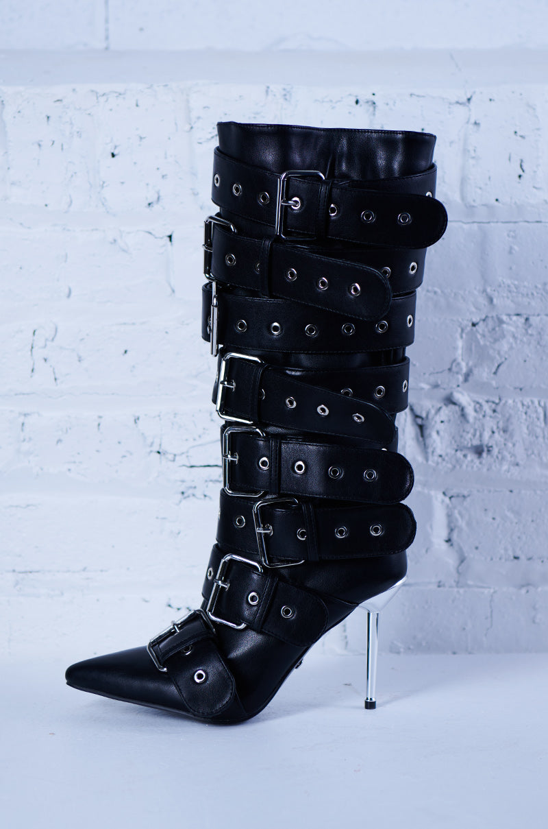 Extra View Azalea Wang Sedna Black Belt Covered Boot