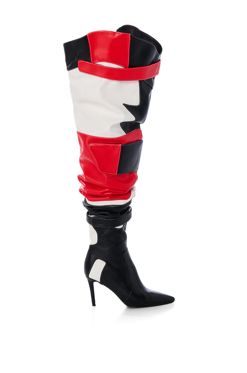 Detail View Azalea Wang Seeley Multi Thigh High Boot 3
