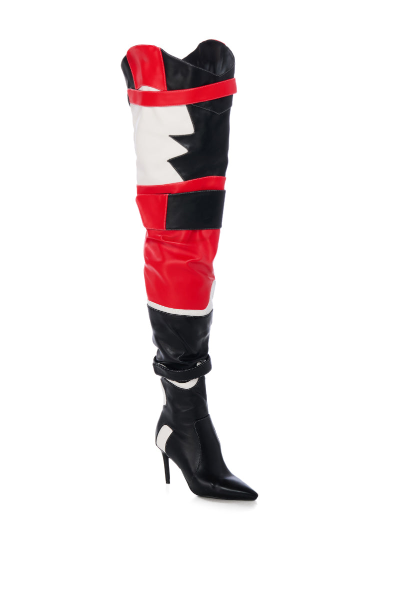 Full View Azalea Wang Seeley Multi Thigh High Boot 4
