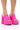 Front View Azalea Wang Sheba Chunky Mule In Pink