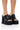 Front View Azalea Wang Sheba Chunky Sandal In Black