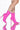 Front View Azalea Wang Shes On Fire Stiletto Bootie In Pink