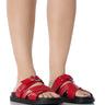 Front View Azalea Wang Shyloh Red Sandal