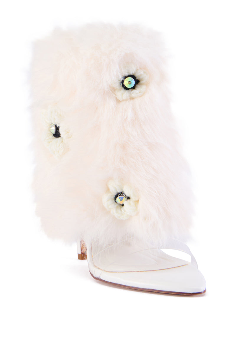 Detail View Azalea Wang Siara Fur Sandal