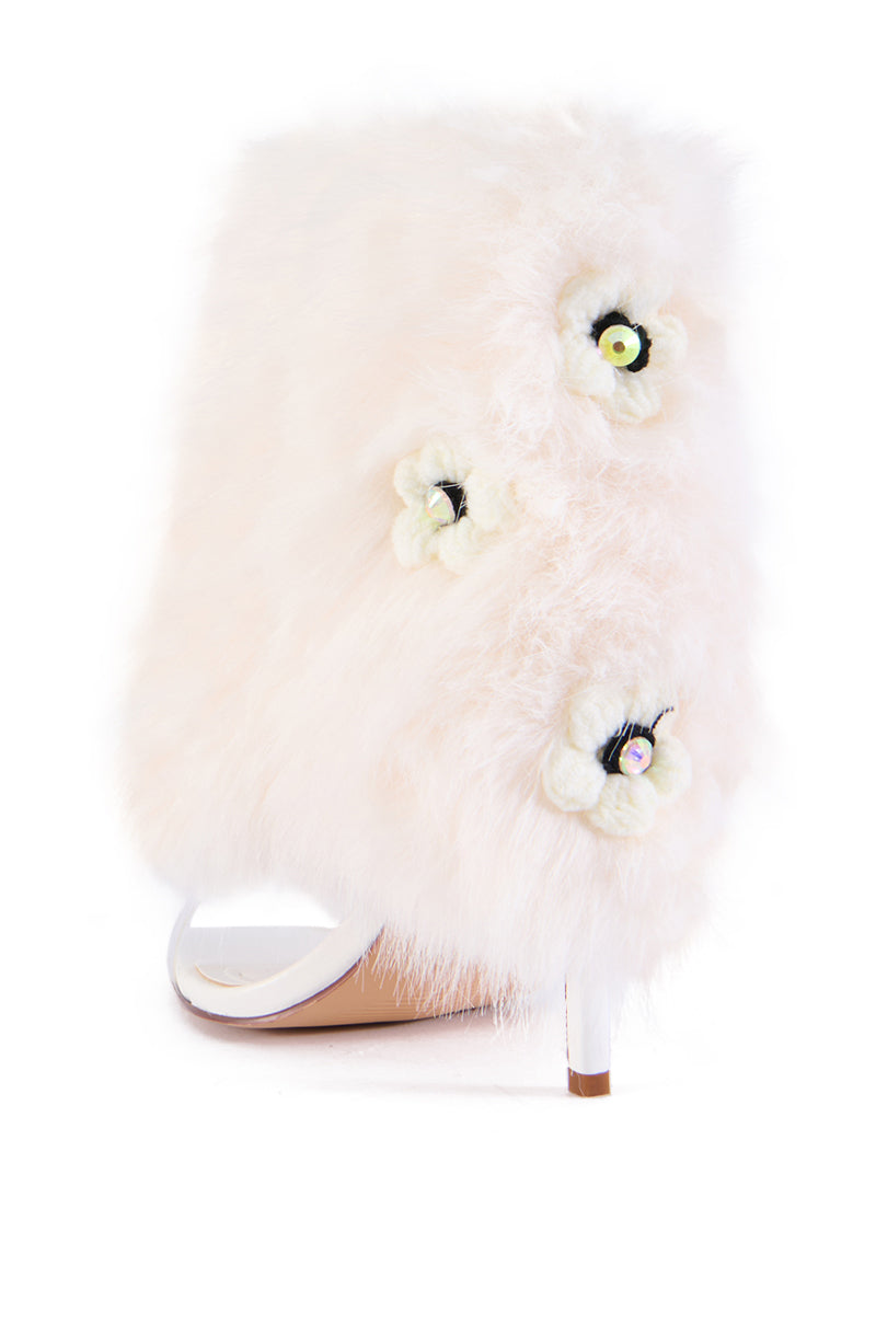 Full View Azalea Wang Siara Fur Sandal