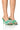 Front View Azalea Wang Sigrid Green And White Checker Board Stiletto Sandal