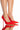 Front View Azalea Wang Simply Chic Stiletto Pump In Red