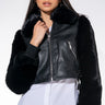 Front View Azalea Wang Simply Classic Faux Fur Bomber