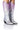 Front View Azalea Wang Simply Iconic Rhinestone Ombre Western Boot In Silver