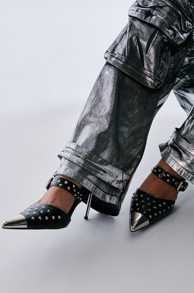 AZALEA WANG SMYTH BLACK STUDDED PUMP – AKIRA - Main Image