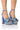 Front View Azalea Wang So Obsessed Embellished Bow Chunky Sandal In Denim