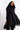 Side View Azalea Wang Solid Midtown Peplum Puffer Trench in Black