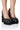 Front View Azalea Wang Something New Satin Pump In Black